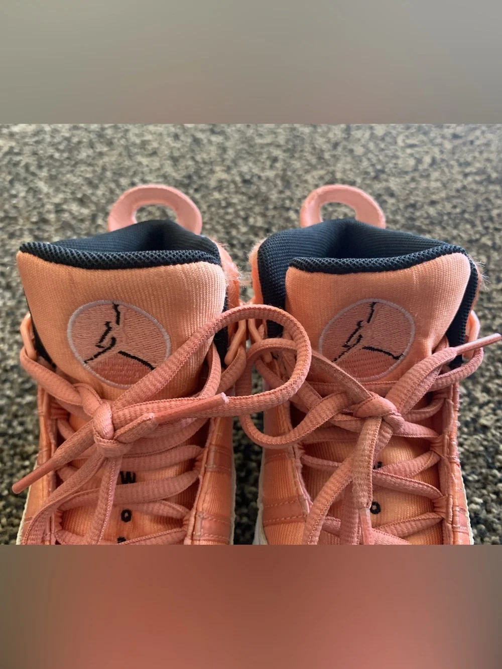 Kids Mid-Top Jordan Sneakers in Pink and White size 12C